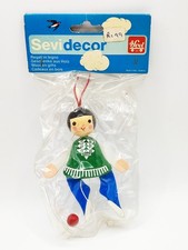 1980's FACTORY SEALED WOODEN TOY ITALY 1831 SEVI DECOR 2150 JUMPING JACK