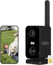 4G Portable Cellular Security Cameras with SIM Card NO Wi Fi CCTV Camera 180°