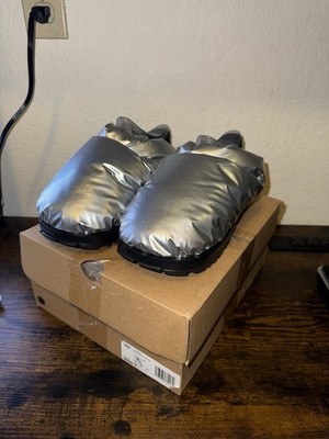 NEW WOMENS SIZE 7 SILVER UGG SPACESLIDER SLIDE SLIPPERS 1146092 METALLIC