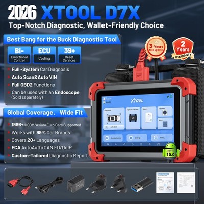 2026 XTOOL D7X Car Bidirectional Scanner Full Diagnostic Key