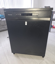 Image of Hisense HS622E90BUK Portable Freestanding Dishwasher Black, Stainless Tub