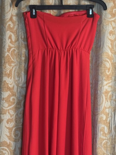 Wild Fable Women's XS Jumpsuit Red Wide Leg Tube Strapless One Piece Party - Picture 5 of 10