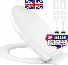 White Soft Close Toilet Seat with Quick Release for Easy Clean Loo Toilet Seat