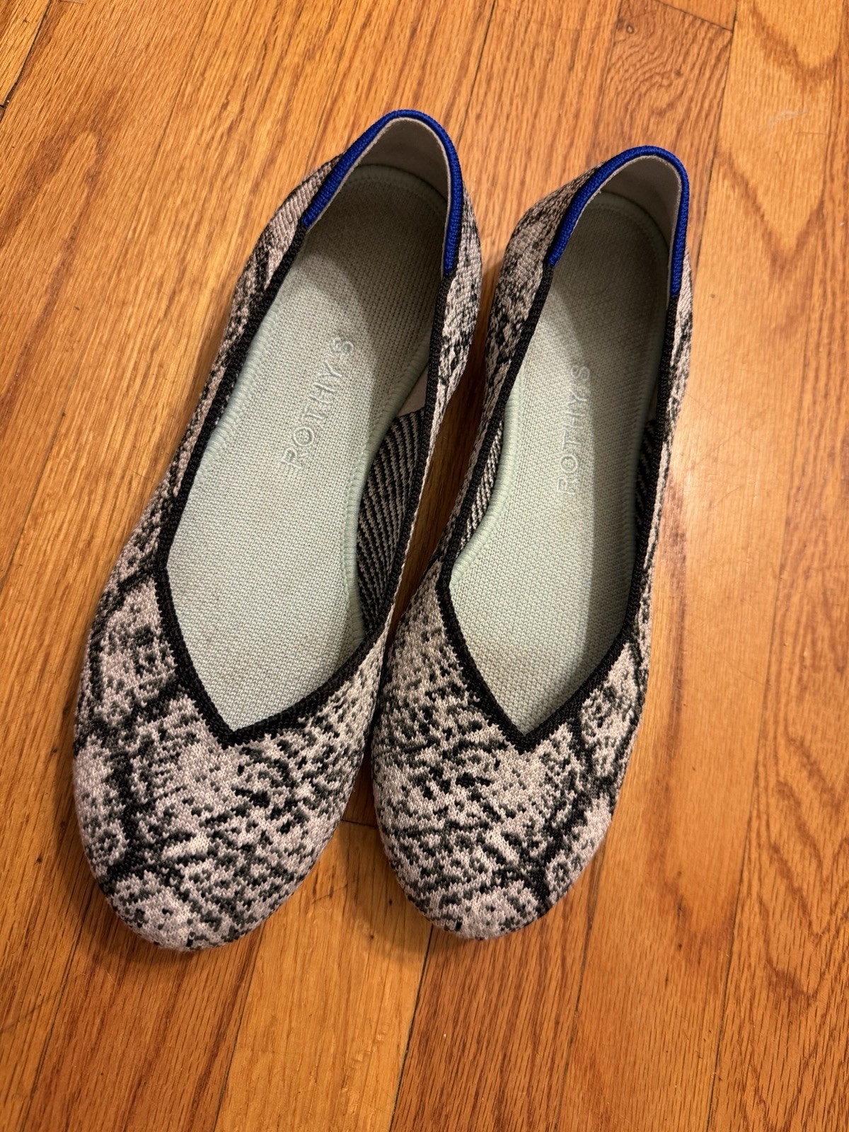 Rothy's The Flat Round Toe Knit Python Ballet Sho… - image 1