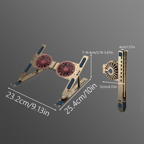 Black Myth Aluminum Laptop Risers with Dynamic Cooling and Lighting Feature - Afbeelding 8 van 8