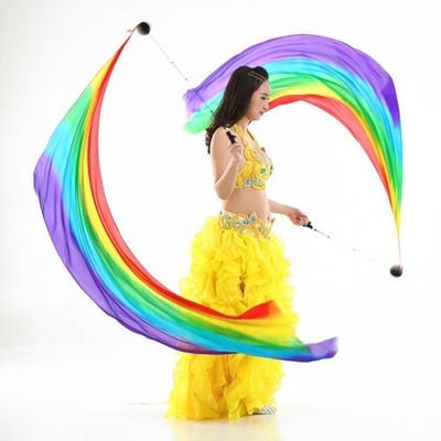 Poi Balls Set Belly Dancing Yoga Costume Props 200 X 70cm