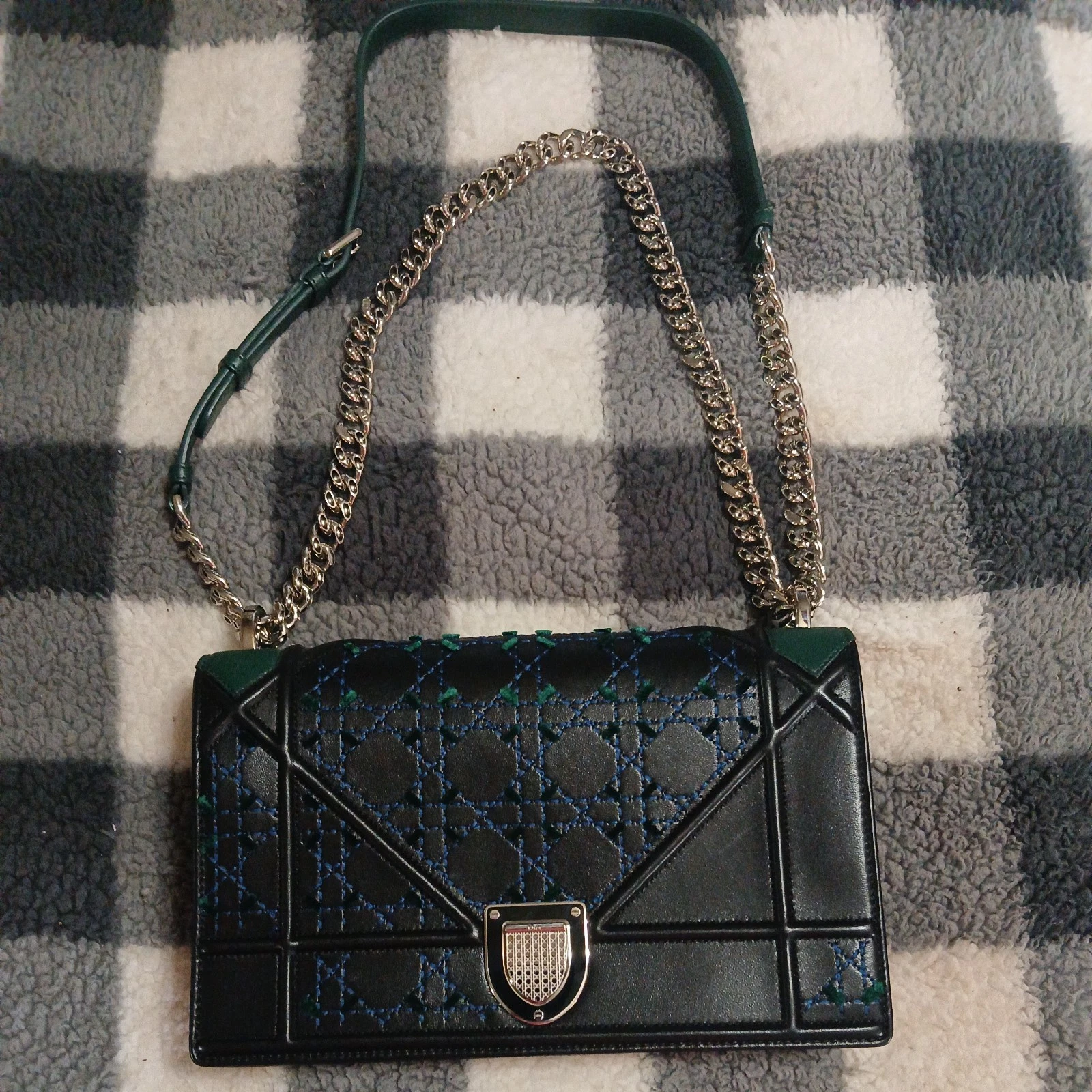 Dior Portefeuille Chaîne Sac Bandoulière Pochette Noir 