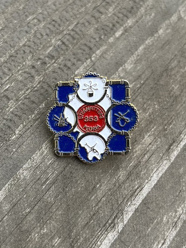 UA Steamfitters Plumbers HVAC Union Local 353 Pin Vintage Trade