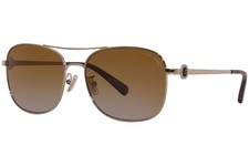 Coach C6177 HC7127 9005T5 Sunglasses Women's Light Gold/Polarized Brown 56mm