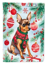 Miniature Pinscher Christmas Garden Flag DAC3528GF