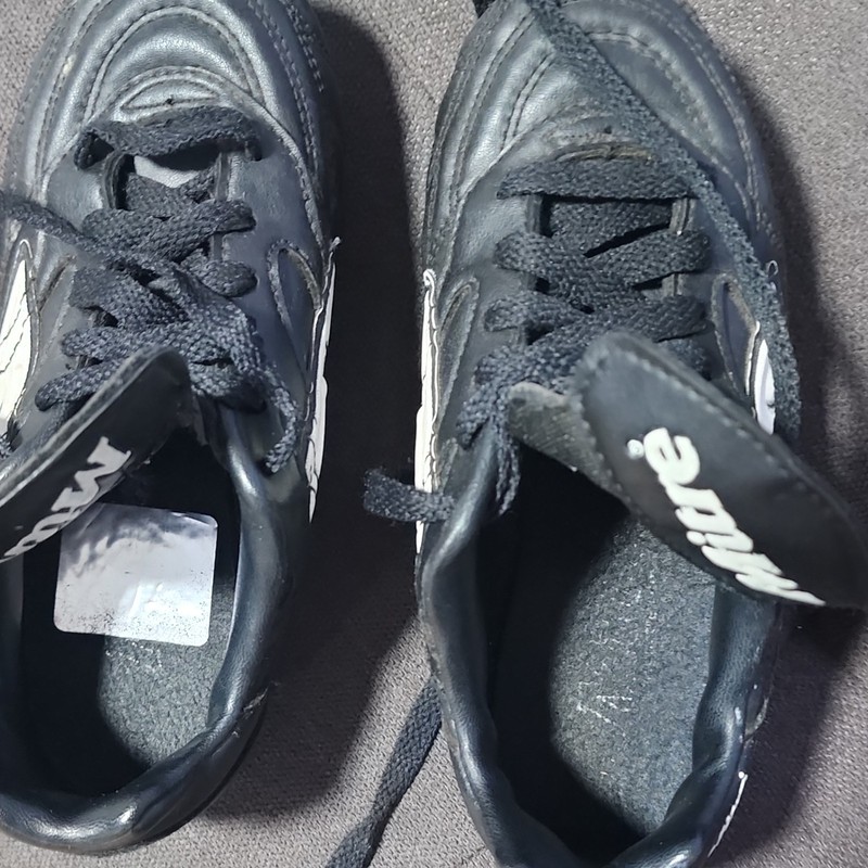 2 pair Mitre Youth Unisex Soccer Cleats Shoes, Black, youth US Size 12.5 