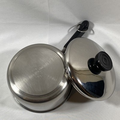 Revere Ware 1 Qt 91 Stainless Tri-Ply Disc Bottom Sauce Pan Pot Lid Clinton USA