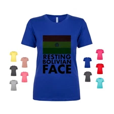 Resting Bolivian Face flag patriotism culture heritage pride Women's T Shirt