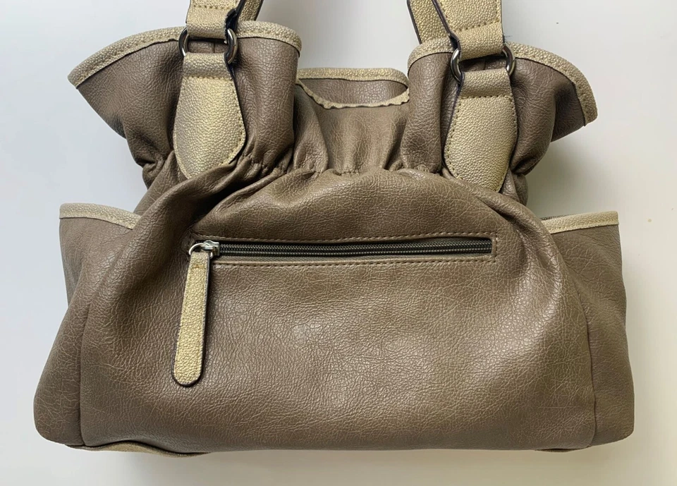 Kathy Van Zeeland Brown Shoulder Bag Embellished Buckle Detail Sachel Hobo Purse - Image 4 of 4