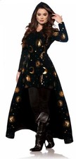 Womens Black Magic Witch, Wizard, Mystic Costume Halloween