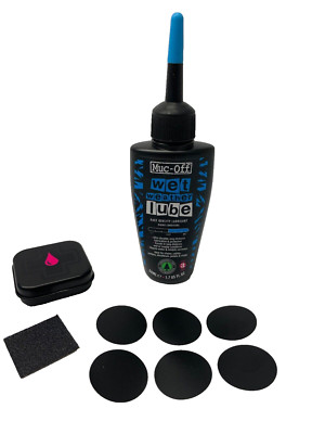 Muc-Off Wet Bike Chain Lube Wet-Weather Conditions 50ml PLUS Free Patch Kit 