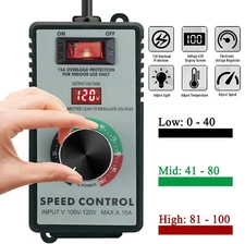 Variable Speed Controller for Router Fan Electric Motor Rheostat 120V Adjuster