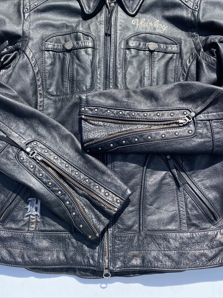 Harley Davidson Women PAXTON Leather Jacket Embroidered 97174-14VW