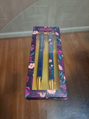 Eccolo Bloom Wildly  Pens Set Of 2 Pens S1901Y (LOC RM. G 4-3)