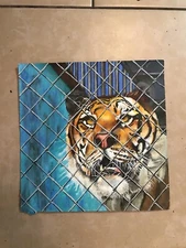 “Locked Up” 10x10” Acrylic Painting On Archival Paper