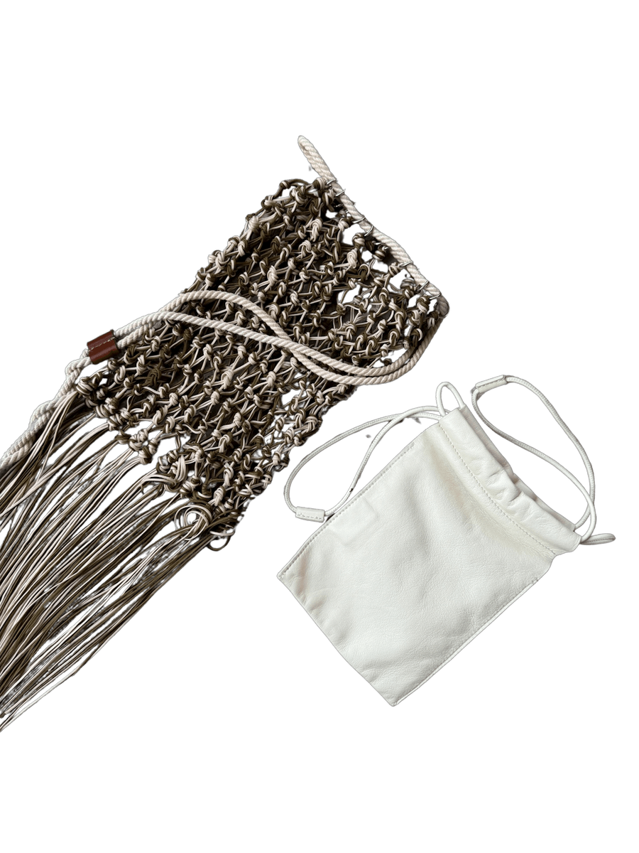 Jil Sander SS21 Fringe Net Bag w/ Removable Leather Pouch | eBay Jil Sander SS21 Fringe Net Bag w/ Removable Leather Pouch | eBay