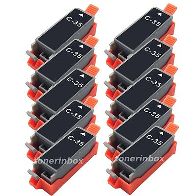 10pk Black Ink Cartridge FOR Canon PGI35 PGI-35 BK Pixma iP100 iP110 printer