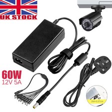 12V 5A Power Supply W/ 8 Split For CCTV Security Camera DVR Swann Lorex Defender