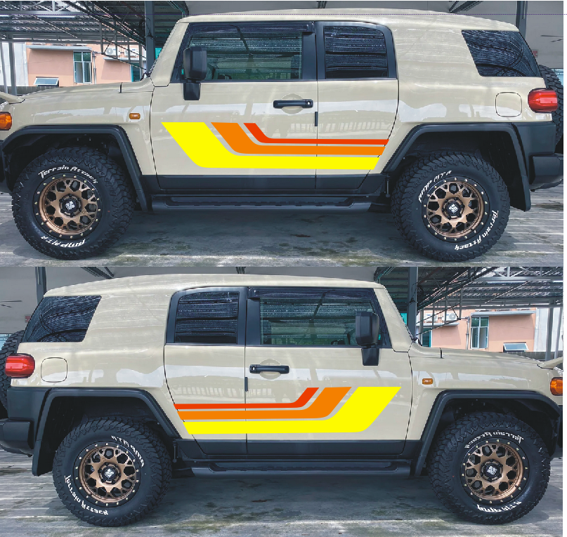Graphics Car Side Door Sticker Decal Kit For Toyota FJ
