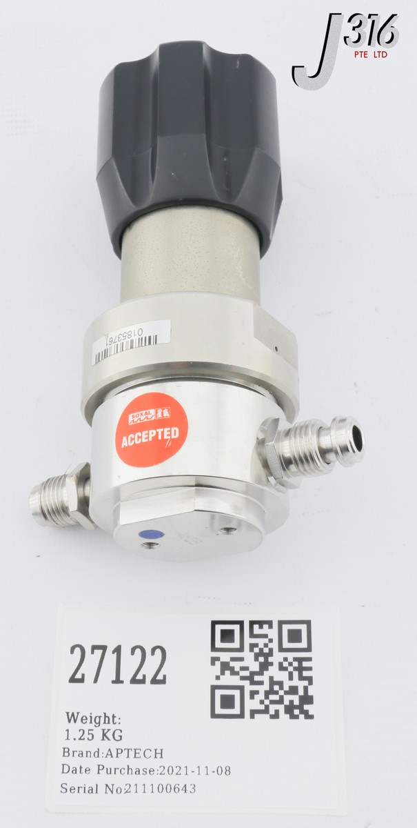 27122 APTECH PRESSURE REGULATOR, MAX INLET 3500 PSI AP1510SH 2PW