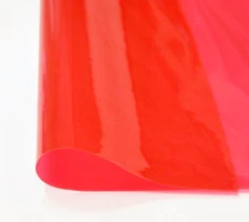 Crimson Dark Red Tinted Vinyl 10 Gauge PVC Transparent Plastic Fabric by the yd.