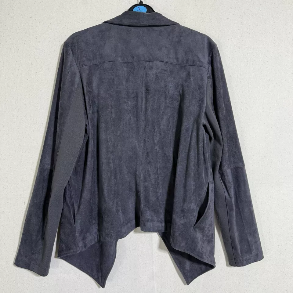 BB Dakota размер средний "Wade" куртка искусственной веганской замши грозы сланец синий - Изображение 2 из 4