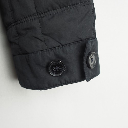 Tumi Quilted Puffer Jacket Mens Medium Black Insulated Fill T-Tech Zip ButtonTum - Picture 10 of 16