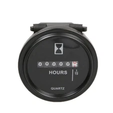 2" Round Quartz 12-24-48 V Hour Meter Hourmeter Boat Lawn Tractor Gauge 8-80VDC