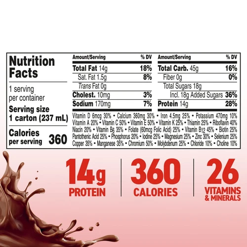 2 Pack BOOST Plus Ready to Drink Nutritional Drink, Rich Chocolate, 14 g Protein - Picture 8 of 8