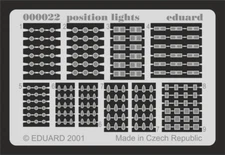 Eduard 1/32 1/48 1/72 1/144 Aircraft Position/Landing Lights Photoetch Metal