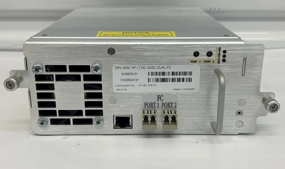 Unidad de cinta Quantum 8-00976-01 LTO6 8 GB doble FC HP para Scalar I500 I2000 I6000 Foto 3 de 4