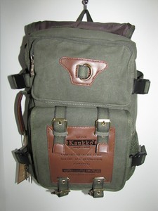 khaki canvas backpack
