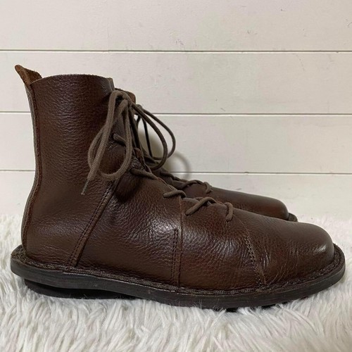 Trippen Nomad f Botas con Cordones Zapatos Cuero Marrón Oscuro Talla 37 - Imagen 2 de 12
