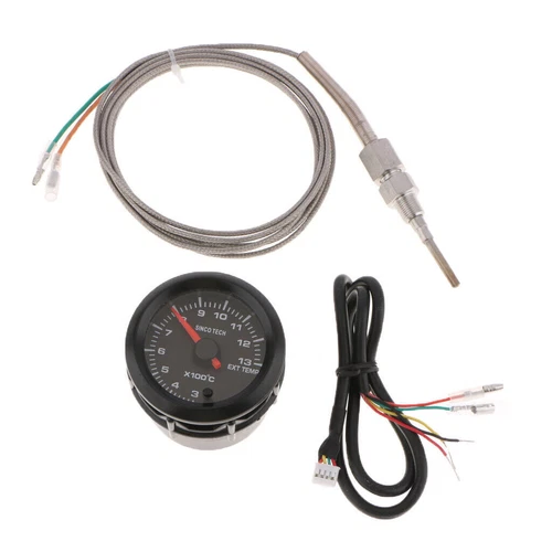 12V 52mm Digital Auto Abgastemperaturanzeige EGT Temperaturmesser LED mit Sensor - Bild 3 von 13