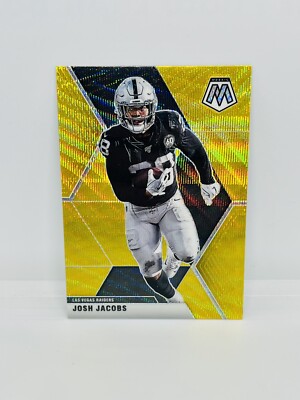 2020 Panini Mosaic JOSH JACOBS Gold Wave Prizm /17 Las Vegas Raiders #104 