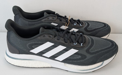 Sz 11 Men's Adidas Supernova + M Black & White Athletic Running Sneakers GX2953