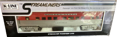 K-Line O scale Rock Island Golden Divan  Streamliner Observation Car LIGHTED