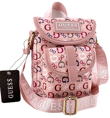 GUESS LOGO MINI CROSSBODY SHOULDER BAG HANDBAG Pink Juniper  display picture 2