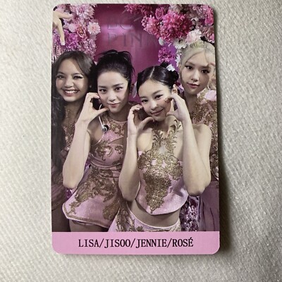 BLACKPINK Girls 7th Anni Edition Celeb K-pop Photo Card Girl Group Pink Flowers
