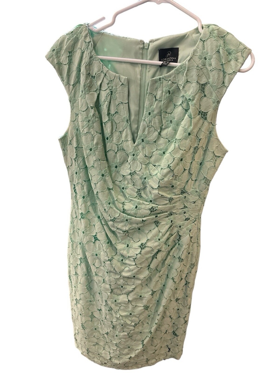 chinese dress ladies Adrianna Papell Women's Metallic Crinkle Gown - Mint/Gold