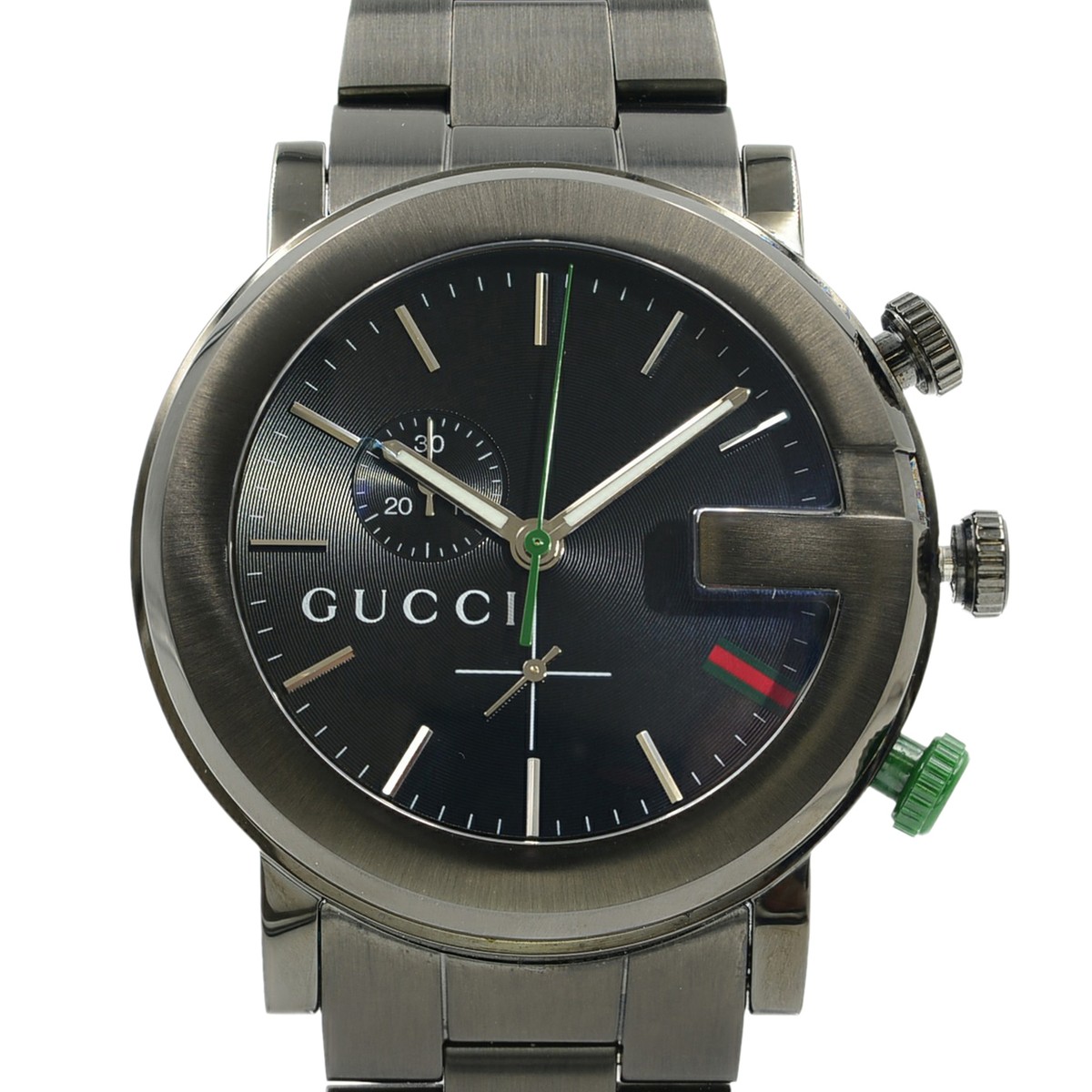 Gucci G-Chrono Black Dial PVD Stainless Steel Quartz Mens Watch