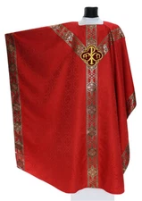 Red Monastic Chasuble with stole Vestment Casulla Roja Casula Rossa MXY211C25