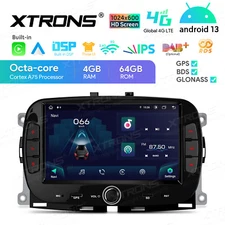 Octa Core 7" Android 14 4+64GB Car Radio GPS Navi Stereo For Fiat 500 2016-2020