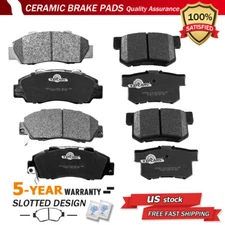 Front & Rear Ceramic Brake Pads for Acura Legend RL Honda Odyssey Isuzu Oasis