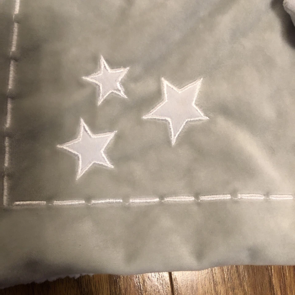 Disney Baby Mickey Mouse Gray Classic Stars Sherpa Security Blanket Lovey Toy - Image 3 of 4